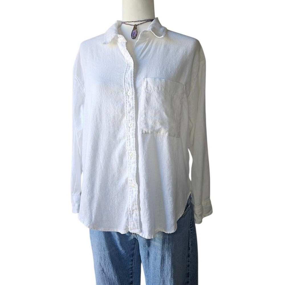 Abercrombie & Fitch White Button Down Shirt Size Small